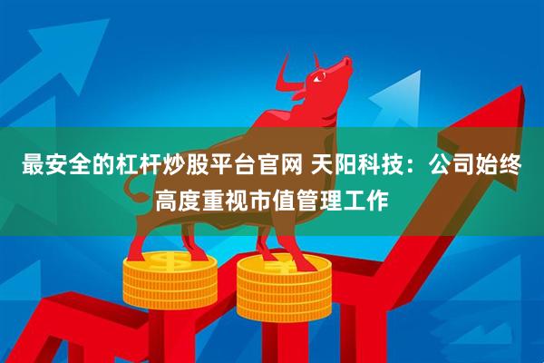 最安全的杠杆炒股平台官网 天阳科技：公司始终高度重视市值管理工作